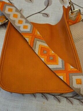 Structured Orange Shoulder Bag for Women